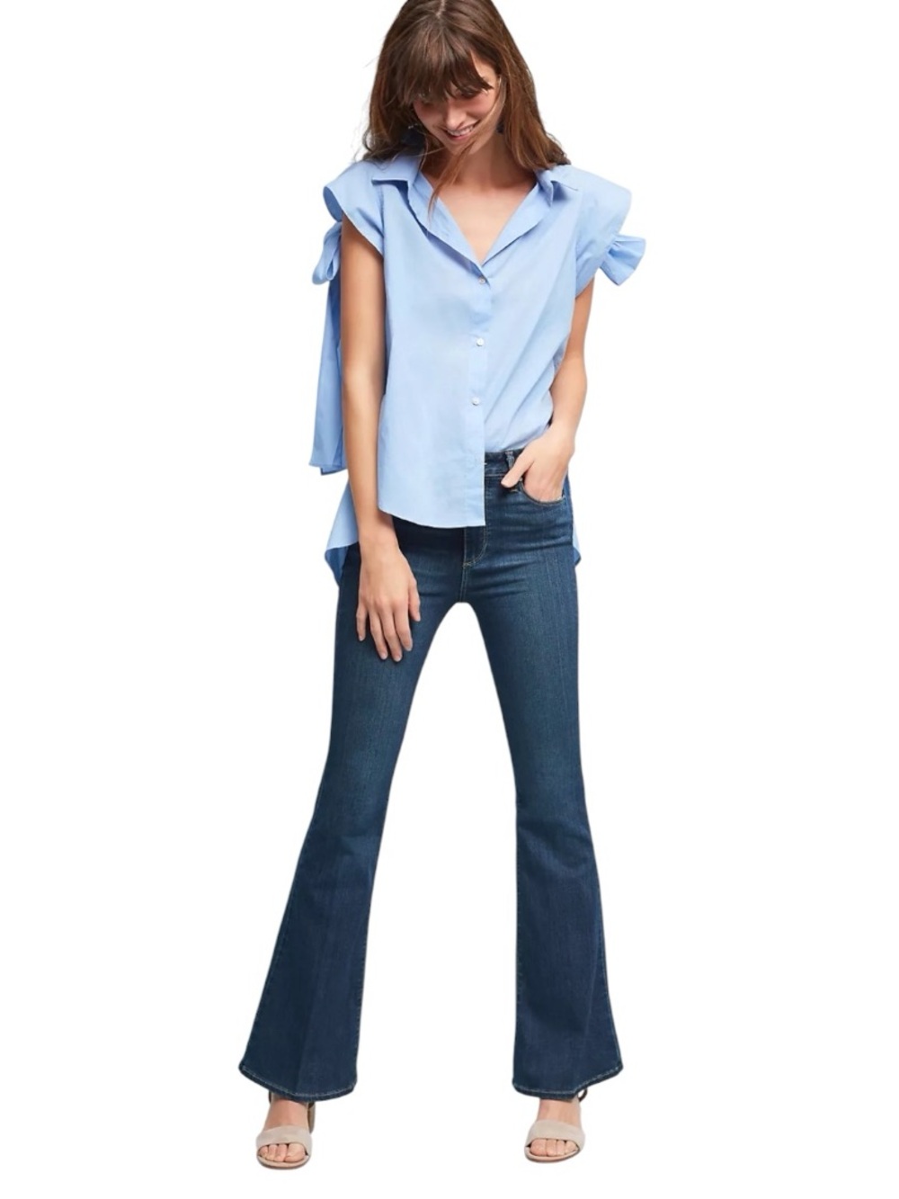 PAIGE Bell Canyon High Rise Flare Jeans Dark Wash NWT Size 23